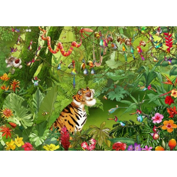Ruyer Francois Dżungla pełna zwierząt (1500el.) - Sklep Art Puzzle